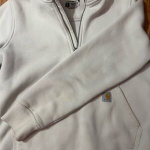 Carhartt Women Cream Quarter-Zip Sweatshirt